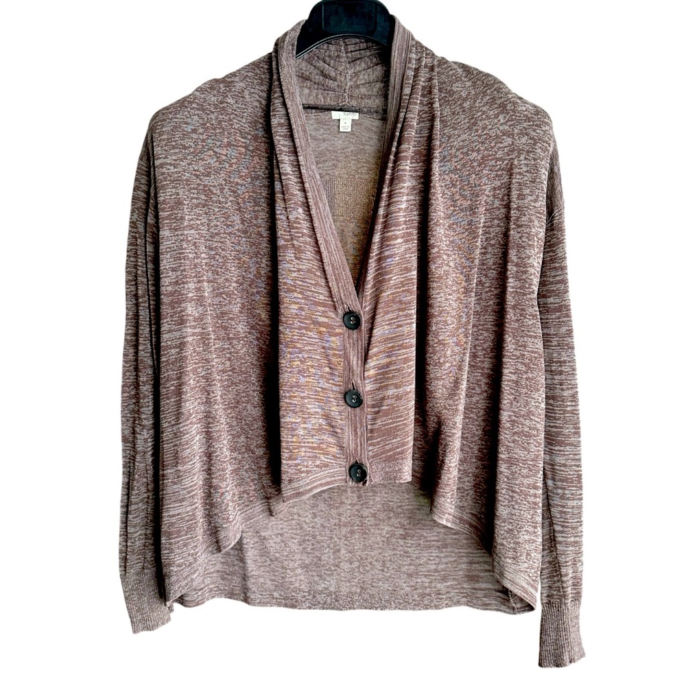 Hinge Brown Cardigan / Shrug Lightweight & Airy 100% Cotton Oversized S